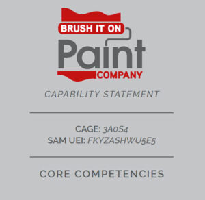 A picture of the paint company 's capabilities statement.